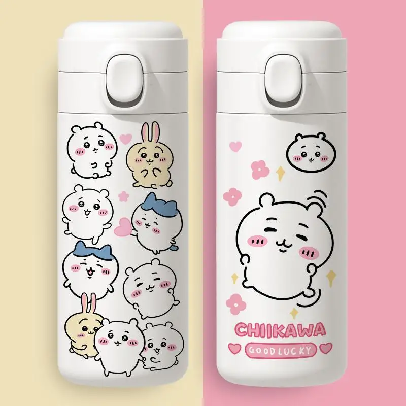 420Ml Anime Chiikawas Stainless Steel Water Cup Cartoon Cute Student Large Capacity Portable Insulated Water Bottle Kids Gift