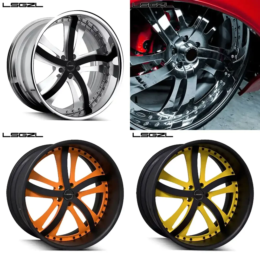 

i LSGZL Aluminum Alloy Forged Wheel Hub for Car 16 17 18 19 20 21 22 23 24 Inch Full Car Wheel Alloy Rim Tire Mounting