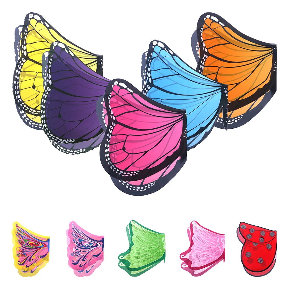 Girls' Halloween Fairy Wings Cape Home Party Performance Decorations Kids Butterfly Cape Children's Thin Butterfly Cloak New