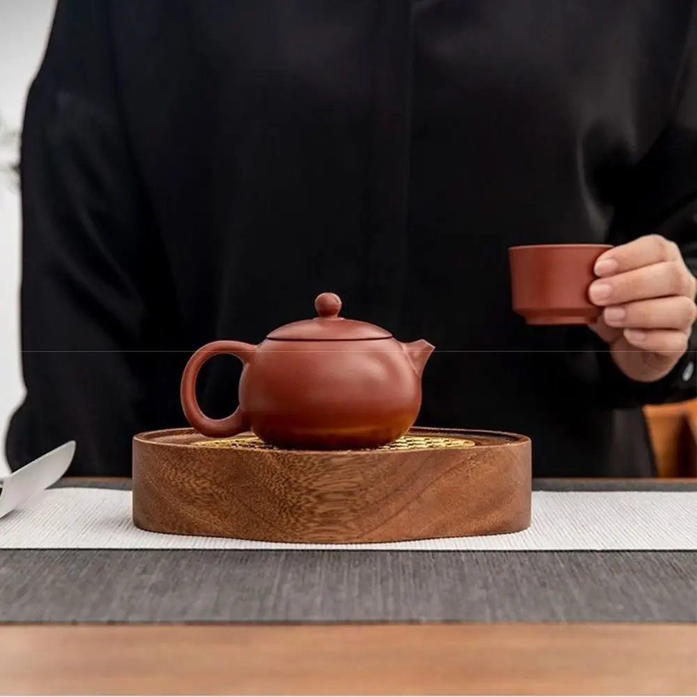 Walnut Wood Bearing Wood Tea Tray Water Storage Detachable Teapot Drain Plate Portable Easy To Clean Dry Brewing Tea Table