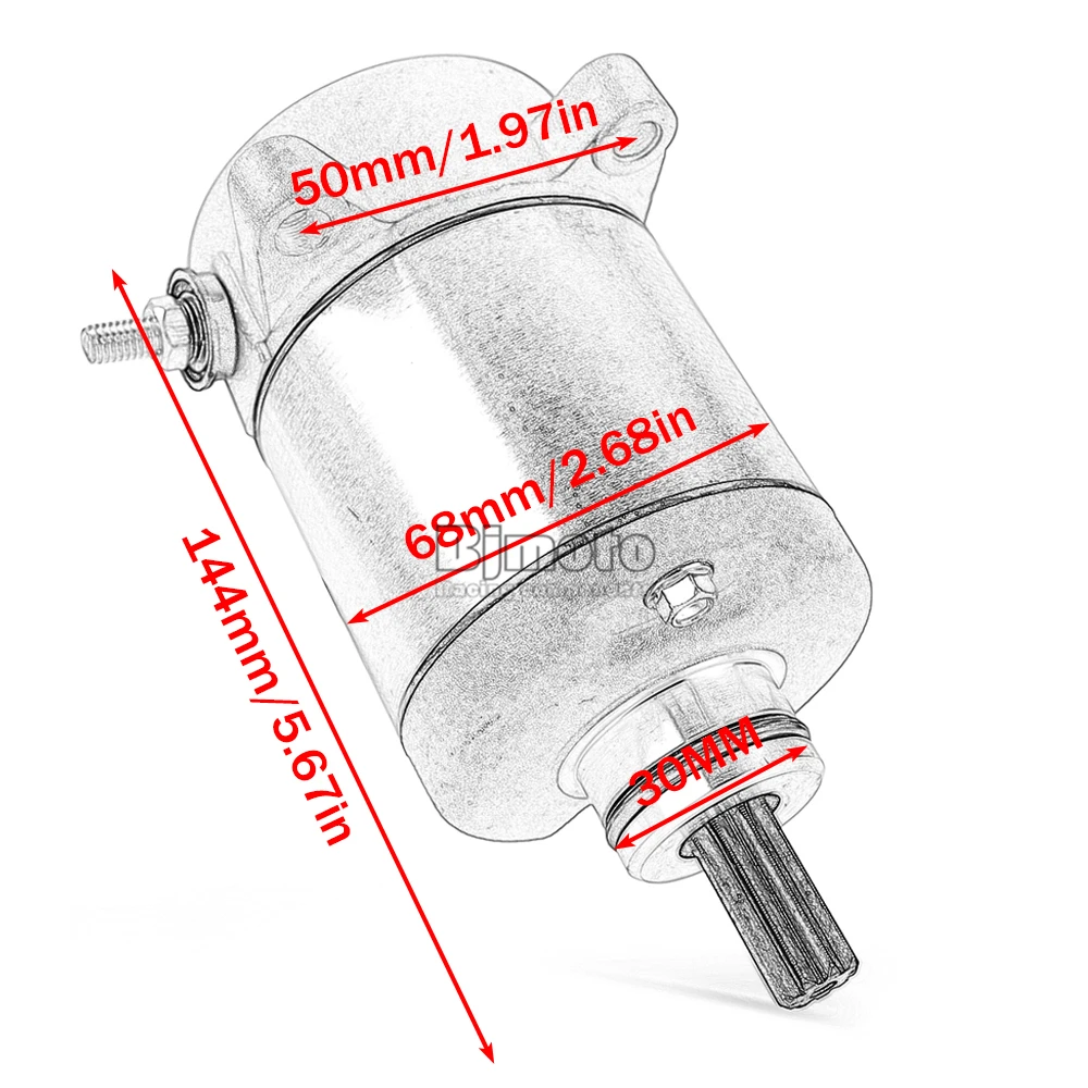 Anlasser für Honda TRX250 TRX250TM FourTrax 250 TRX250TE Recon 250 ES TRX250X Sportrax 250 31200-HM8-003 31200-HM8-A41 – Detail 3