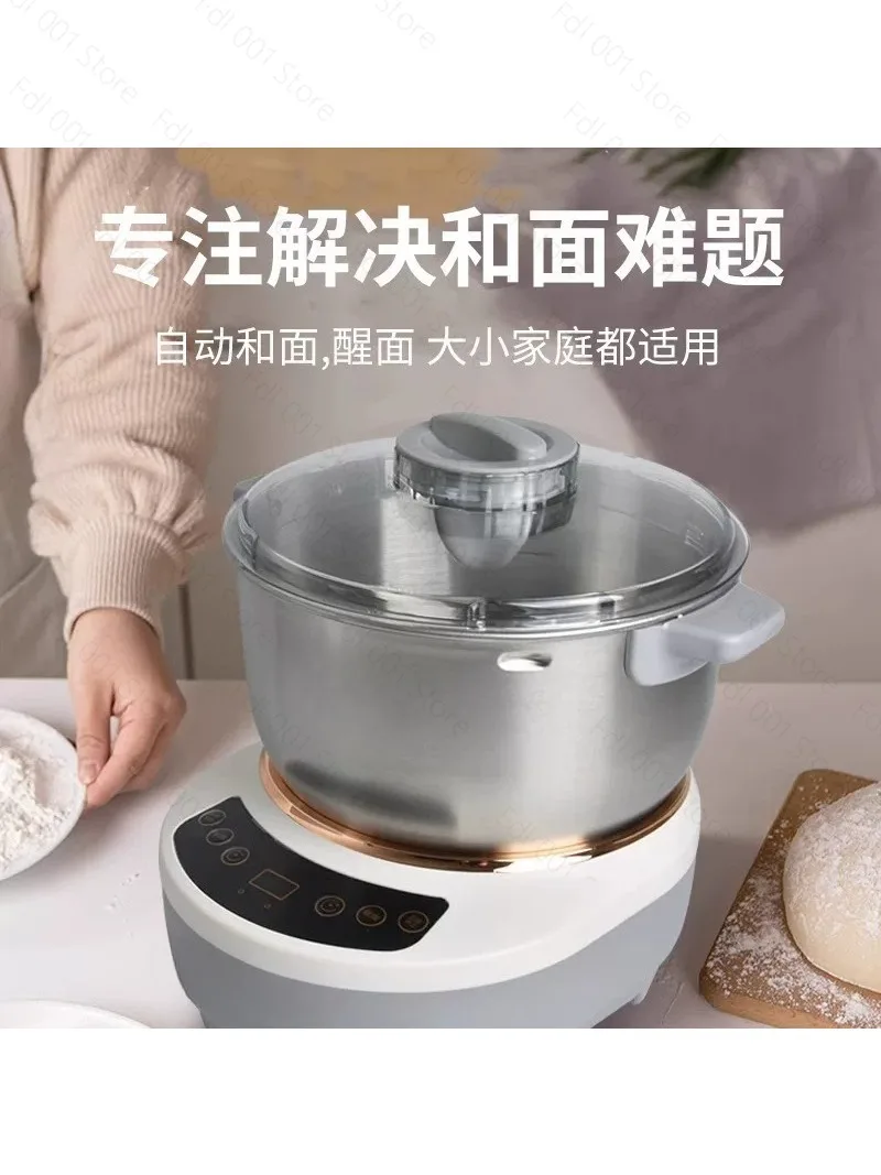 110V 5L Electric Stand Mixer Stainless Steel Auto Dough Kneader Proofer for Home Baking