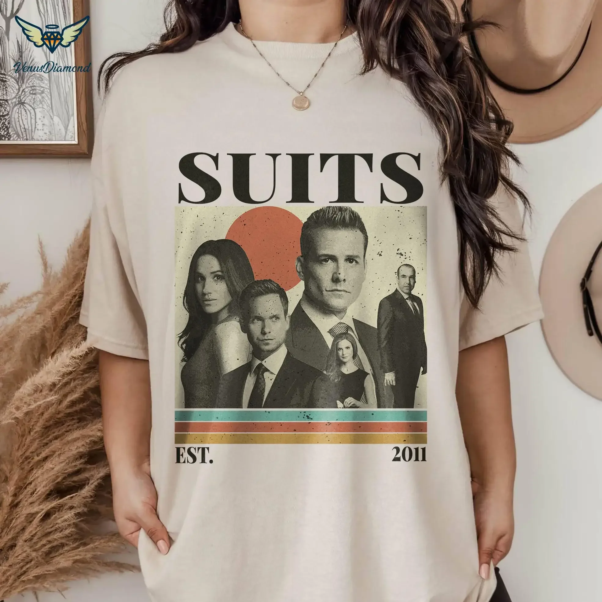 Suits Movie Vintage T Shirt Tv Show Harvey Specter Donna Paulsen You Just Got Litt Up