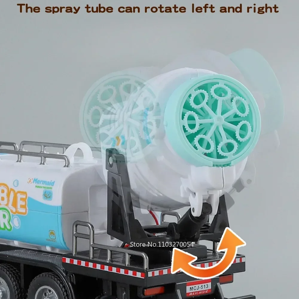 1:24 modelos de carros elétricos bolha brinquedos liga diecast veículos de engenharia com luz sonora puxar para trás portas abertas brinquedo presente para criança