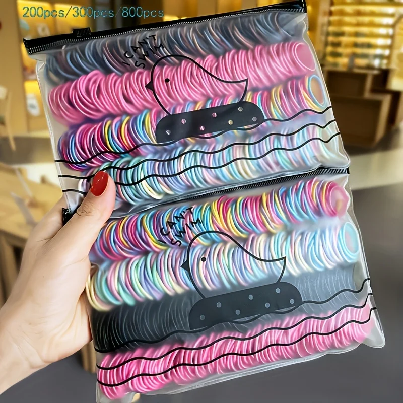 200Root/300Root/800Root Cute and colorful basic elastic headbands for girls, ponytail hair clips, children's headbands, rubber b