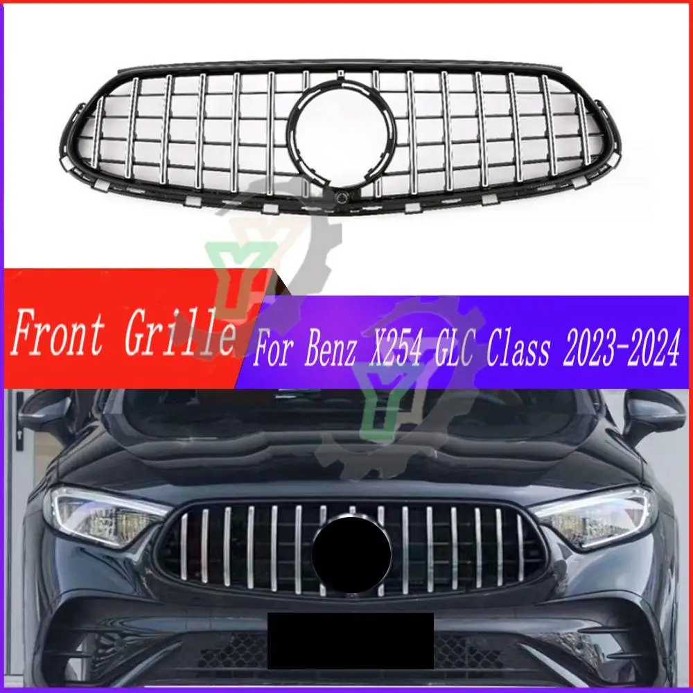 

Car Front Bumper Upper Grille GT Style Racing Grill For Mercedes-Benz X254 GLC Class GLC200 GLC220 GLC260 GLC300 AMG 2023-2024