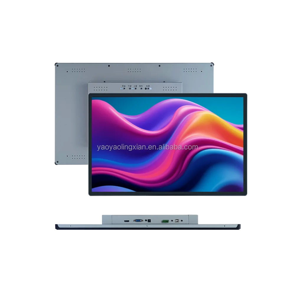18.5 Inch Industrial Waterproof  LCD Fanless Monitor Wide Screen HD Monitor PCAP Multi Touch Screen Displays