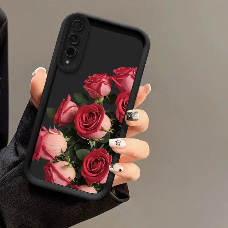 Red Rose Flowers Phone Case For Infinix Tecno Camon 20 Pro 30 Zero 30 Camera Lens Protection Shockproof Silicone Soft Cover Capa