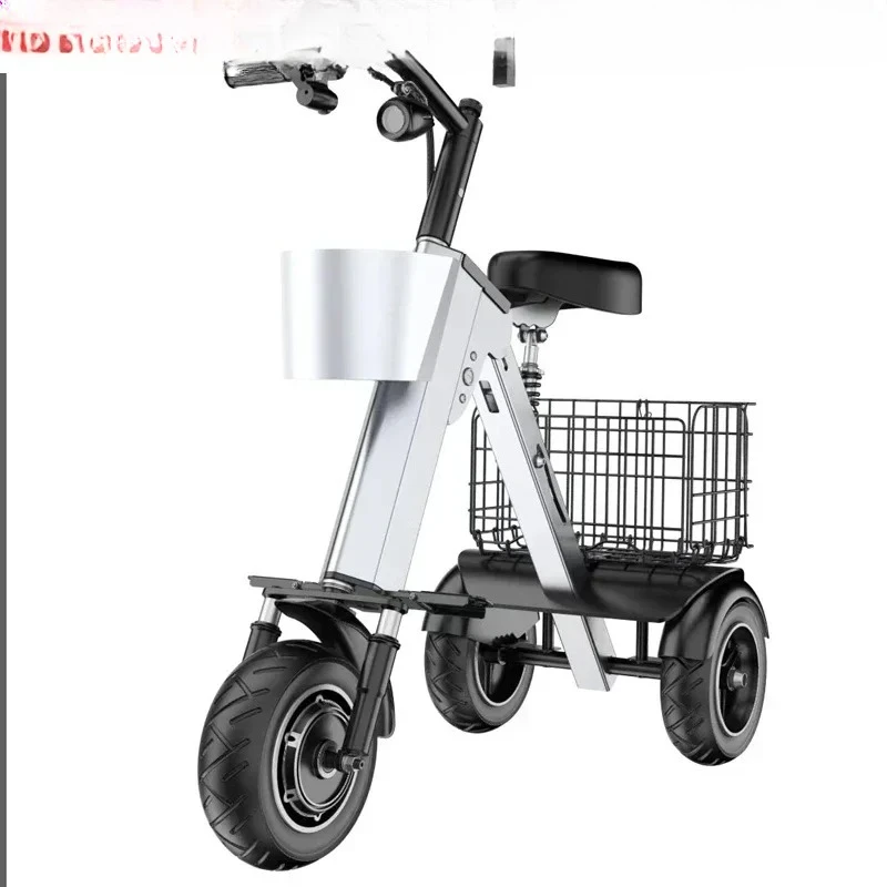 

Новый легкий складной двойной электромобиль 48 В, портативный небольшой легкий мини-трехколесный электросамокат P