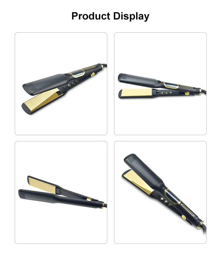 Профессиональный широкий плавающий утюжок для волос 250C с керамическим покрытием, выпрямитель для волос 500F, утюги с ЖК-дисплеем