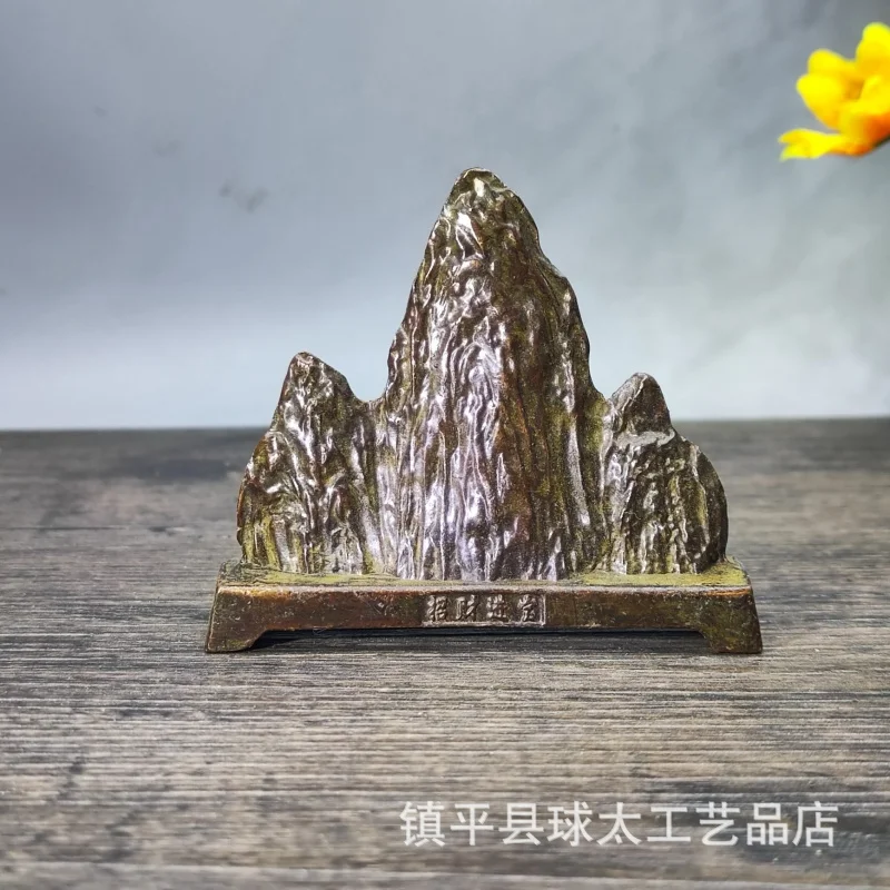 New Chinese Alloy Metal Jinshan Yinshan Rockery Creative Decorations Small Ornaments Living Room Office Tea Table Desktop