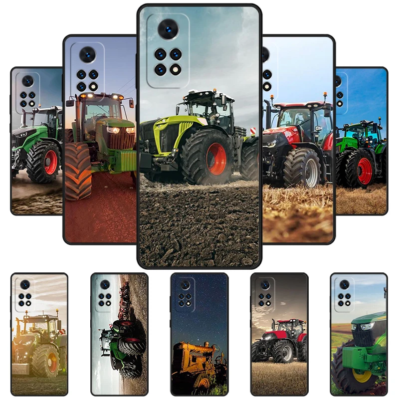 Farm Funny Farming Truck Planting Harvesting Phone Case For Redmi Note 11 EPro 11S 10T 9S Promax 8 Pro Xiaomi 11 12X 12S Cover