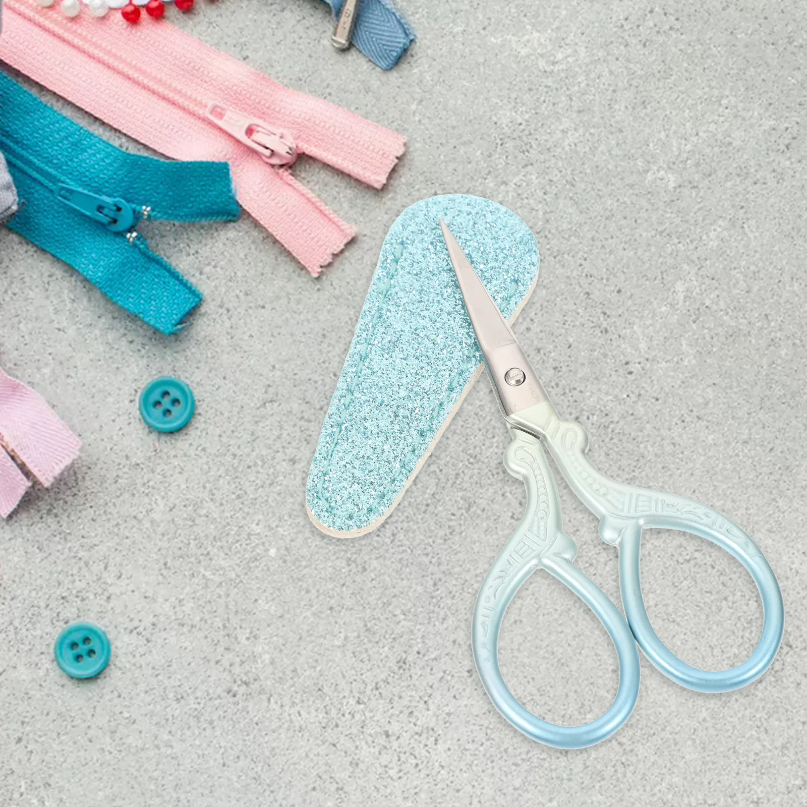 

Ножницы для вышивания миниатюрные с градиентной окраской, портативный инструмент для рукоделия, для ткани, бумаги, поделок, школы и творчества