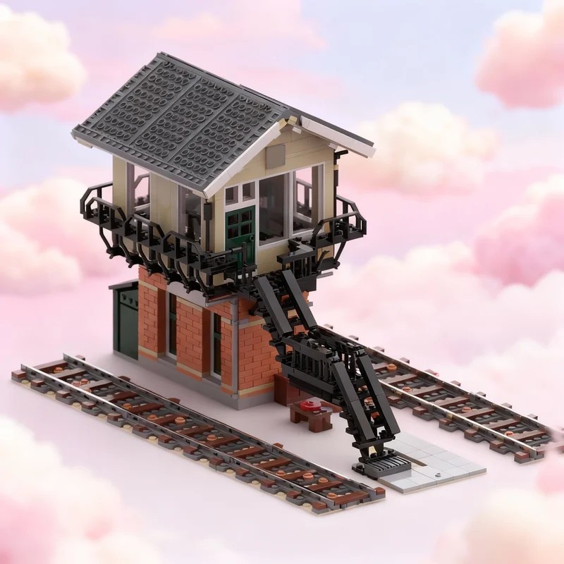 

1127pcs MOC Signal Box Railwaymuseum Utrecht Universal Building Set Model Blocks Christmas Gift Construction Toy Brick Education