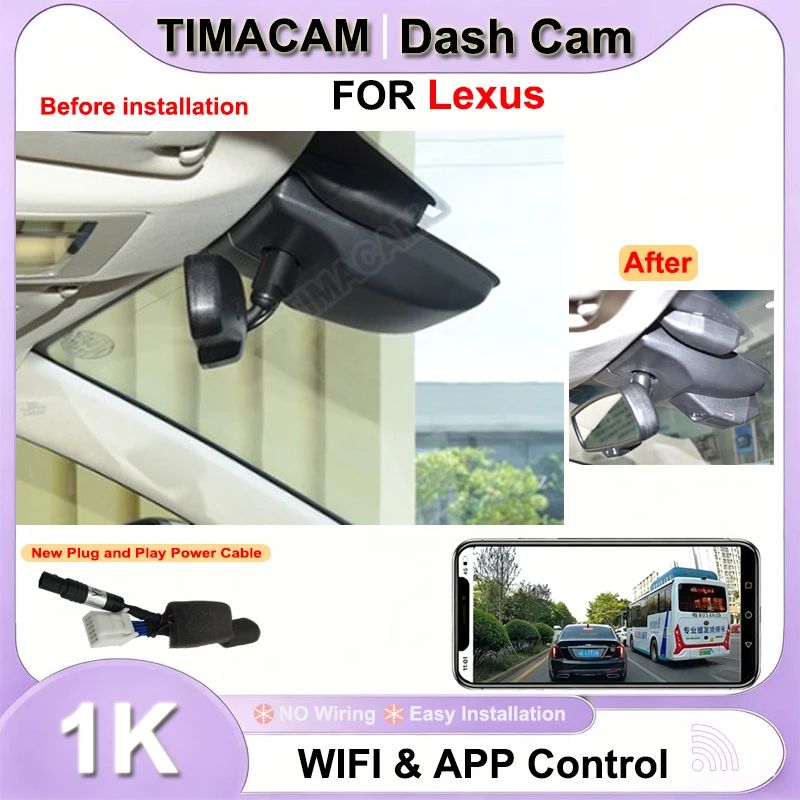 TIMACAM 1K 1080P Wifi Dash Cam Car DVR for Lexus NX AZ10 for Lexus nx200t nx300 for Lexus nx300h nx200 2017 2018 2019 2020 2021