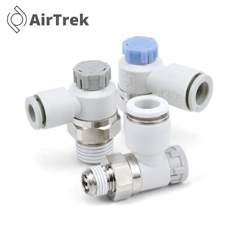 

Speed Controller with One-touch Fitting Meter-out Throttle valve Pneumatic fitting AS1201F/2201F/3201F/4201F