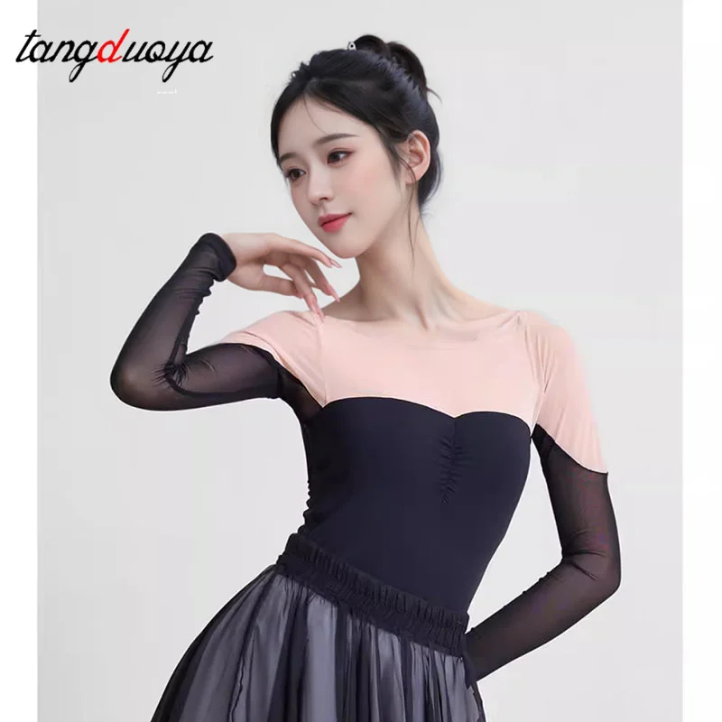 

Женские бархатные гимнастические купальники с длинными рукавами, классические балетные боди для танцев, танцевальные костюмы