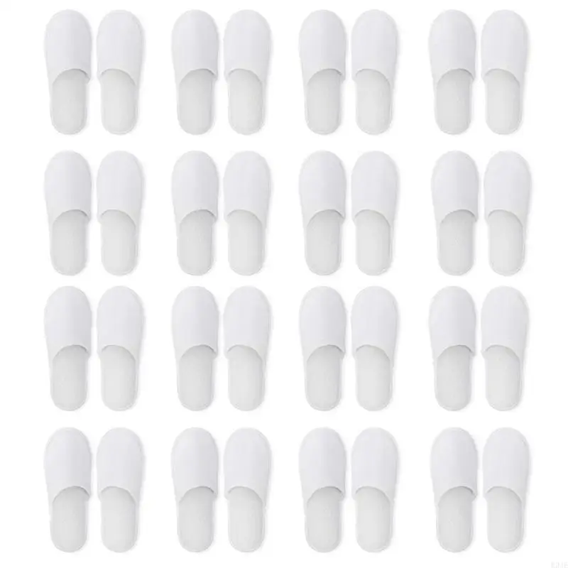 

R9JE 12Pairs Unisex Hotel Slippers Spa Shoes Disposable Slippers for Hotel Guest Use