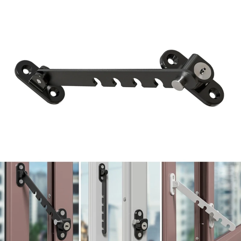 

Безопасный для детей замок для окон и дверей Регулируемый ограничитель Прочный замок из углеродистой стали для окон и дверей
