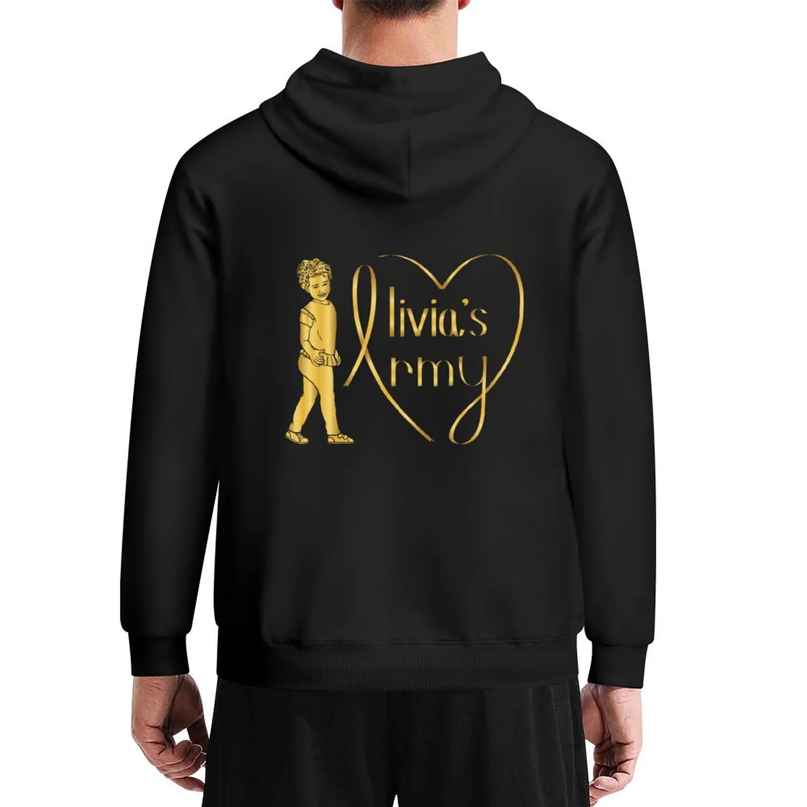

Olivia's Army - Gold on Black Hoodie anime clothing mens designer clothes men's sweat-shirt set men clothing hoodie man