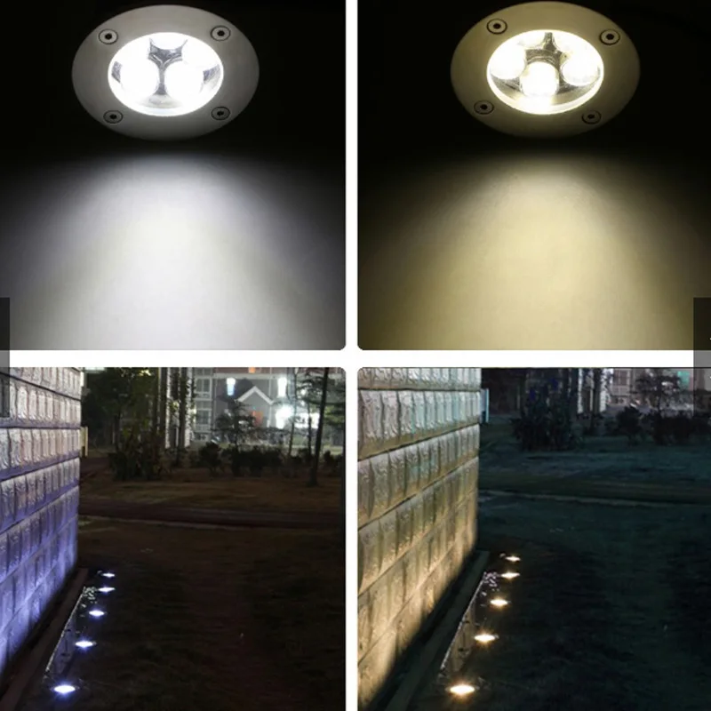 IP68 DC12V AC220V110V 3W 5W 10W 18W Waterproof LED Underground Light Outdoor Ground Garden Path Floor Buried Yard Spot Landscape