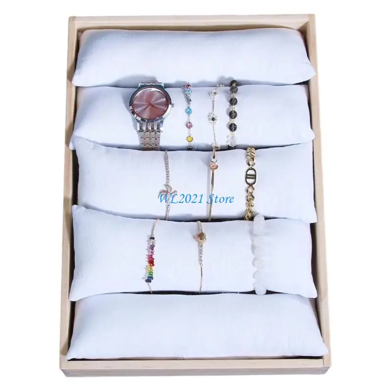 G5GC علبة عرض الساعات الأنيقة حامل خشبي للمعارض لهواة جمع المجوهرات