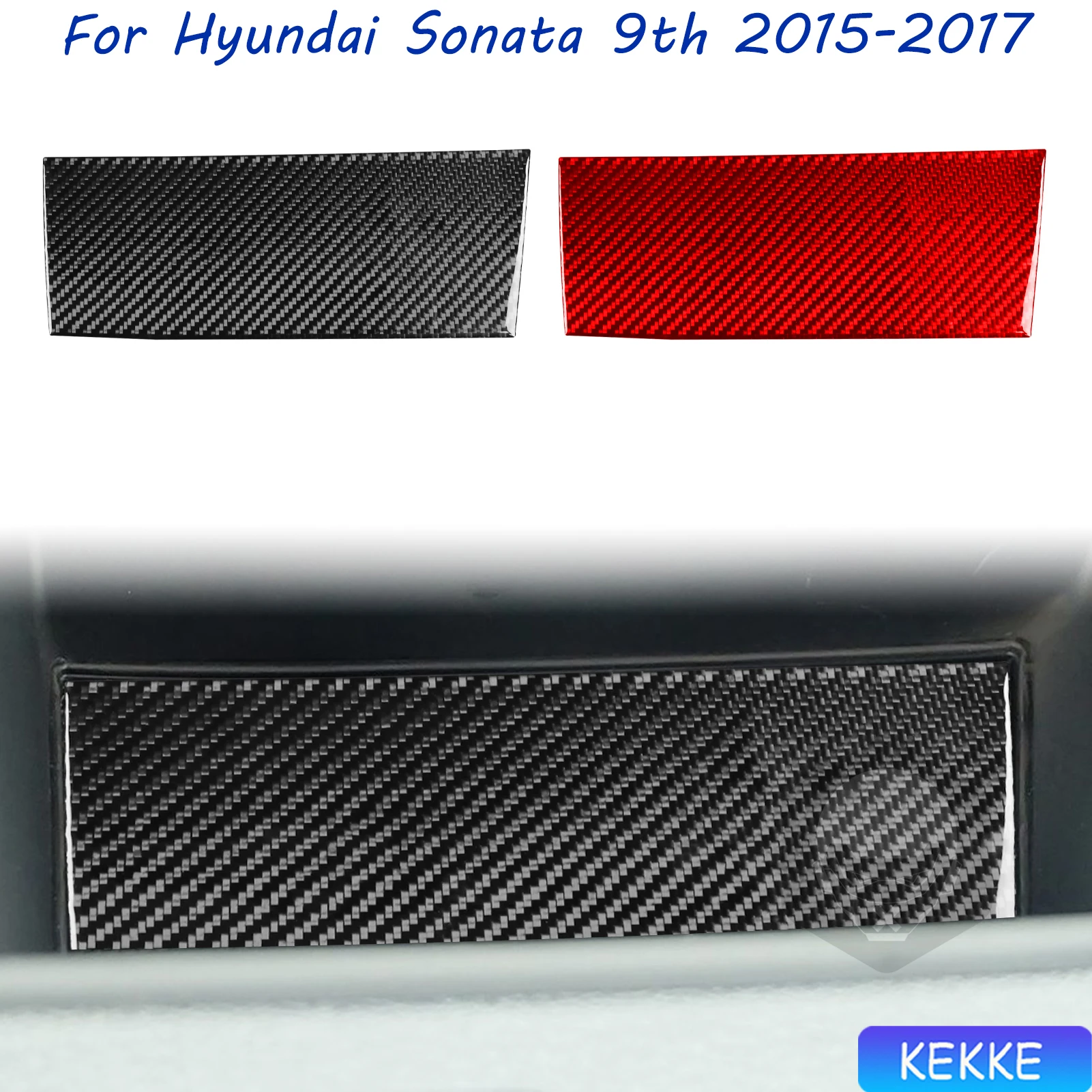 For Hyundai Sonata 9 2015 2016 2017 Trim Panel Below The Car Charging Port Real Carbon Fiber Sticker Car Interior Accessories
