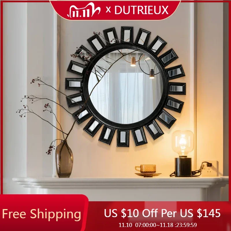 Cosmetics Portable Mirror Wall Living Room Decoration Modern Vanity Mirror Self Adhesive Bathroom Spiegel Wand Home Products