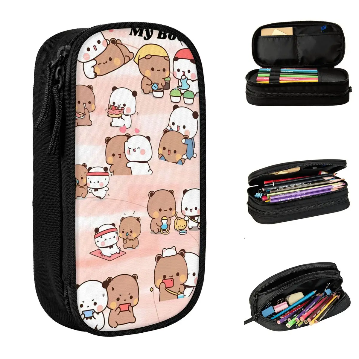 

Cute Bubu Dudu Panda Bears Cartoon Pencil Cases Cute Pencil Box Pen Student Large Storage Bags School Supplies Zipper Stationery