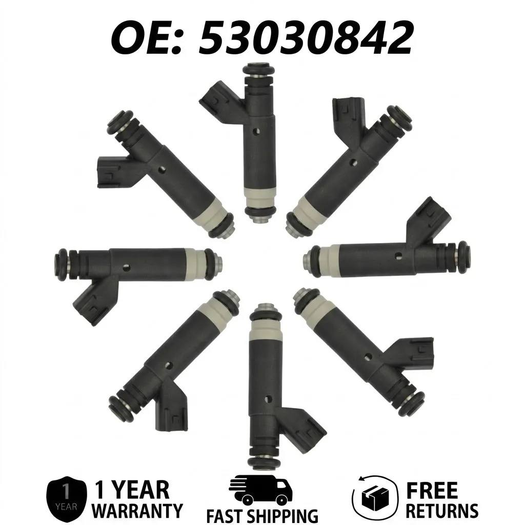 

8pcs Fuel Injectors for Jeep Grand Cherokee 1999-2000 4.7L V8, Replacement Engine Petrol Nozzle Set, High Performance