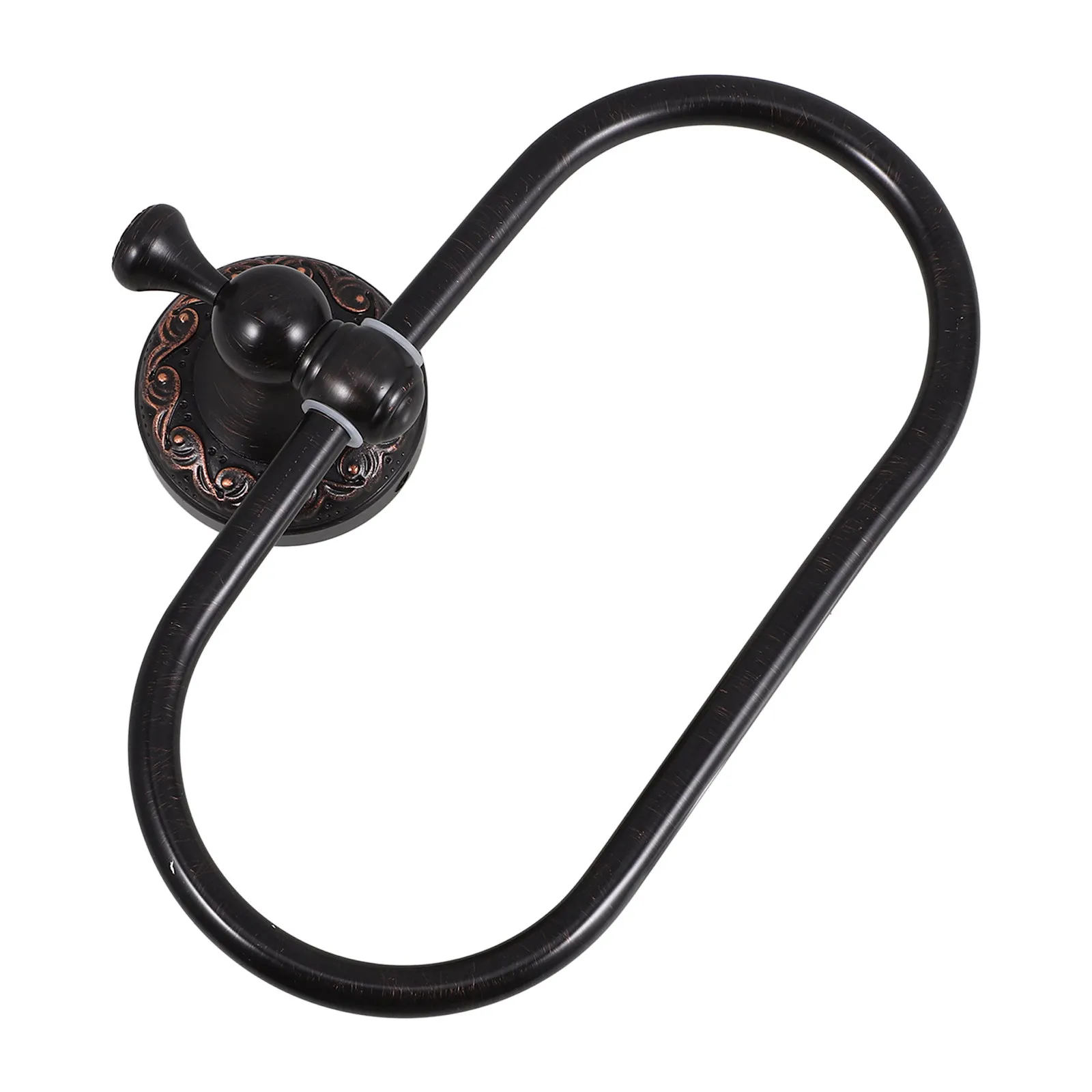 

Copper Towel Ring Oval Modern Wall Mounted Bathroom Towel Holder Space Saving Rust Proof Heavy Duty Decorative Kitchen Use