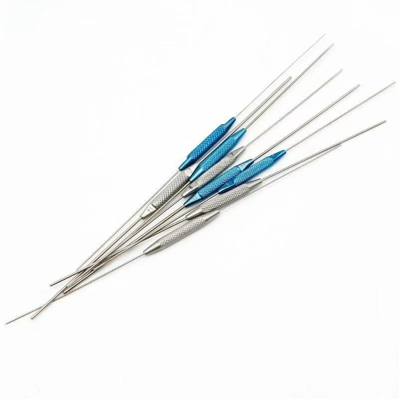 Twin Tube Irrigation Aspiration Cannula Ophthalmic Eye Surgical Instrument Lacrimal Needle Lens Irrigation Loop