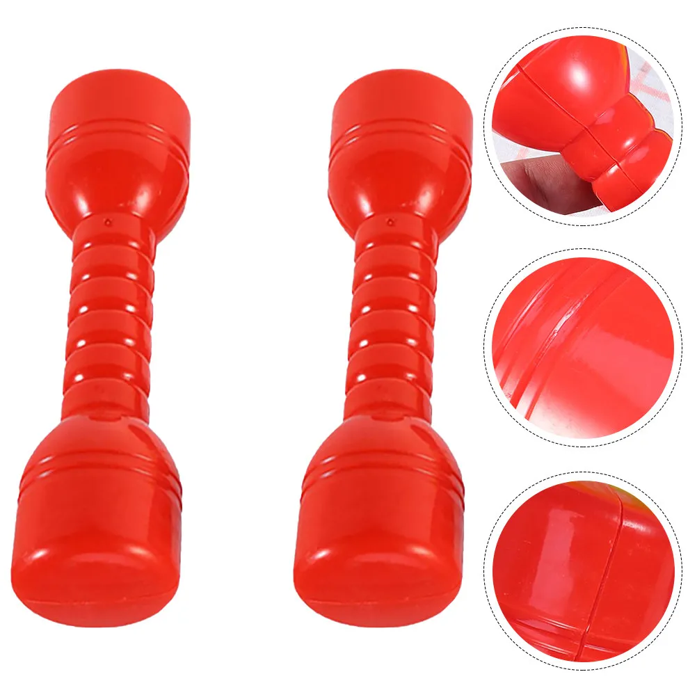2Pcs Plastic Dumbbells Safe ABS Material Ergonomic Handle Small Barbells for Exercise Bars Hand Eye Coordination Training