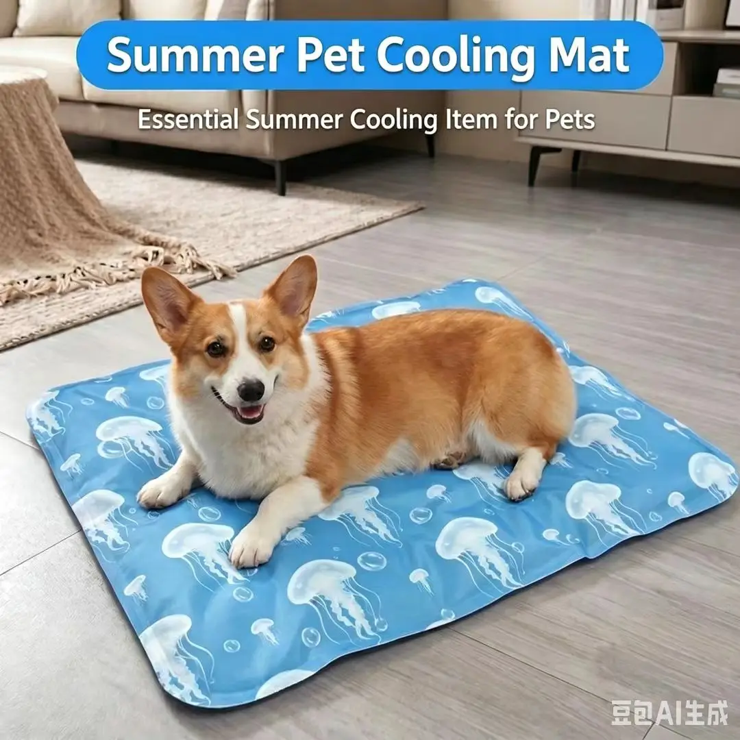 Alfombra refrescante de gel para perros y gatos, diseño gato - imagen 3