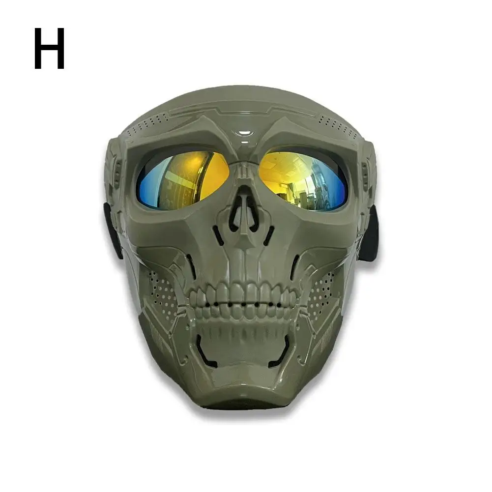 Kreative Schädel Motorrad Reit Maske Retro Harley Maske Winddicht Staubdicht Gesichtsmaske Outdoor Brille Einstellbare Gummiband