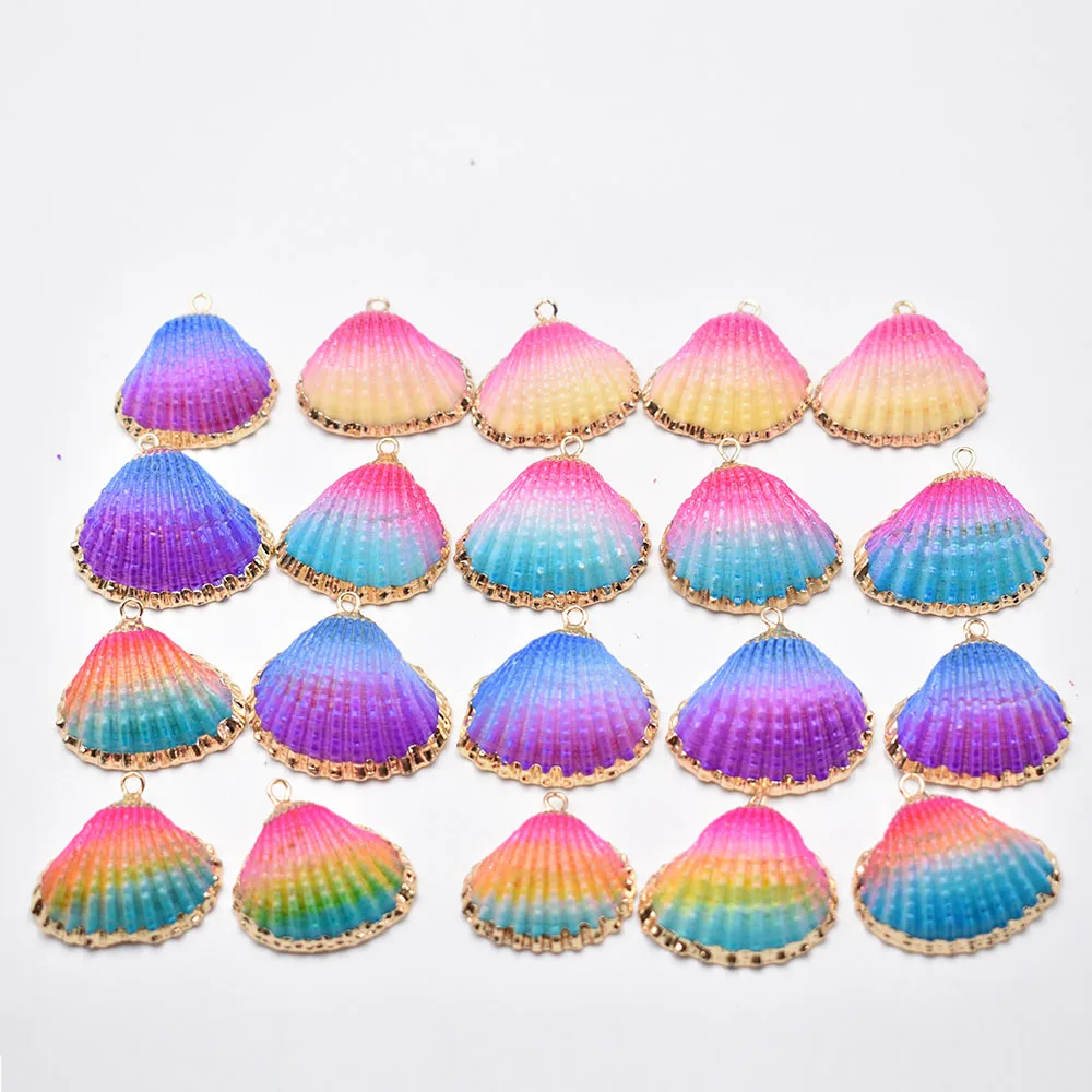 Wholesale 20pcs/lot fashion quality natural Shell scallop shape Pendant for DIY Craft Jewelry Accessories Making free shipping