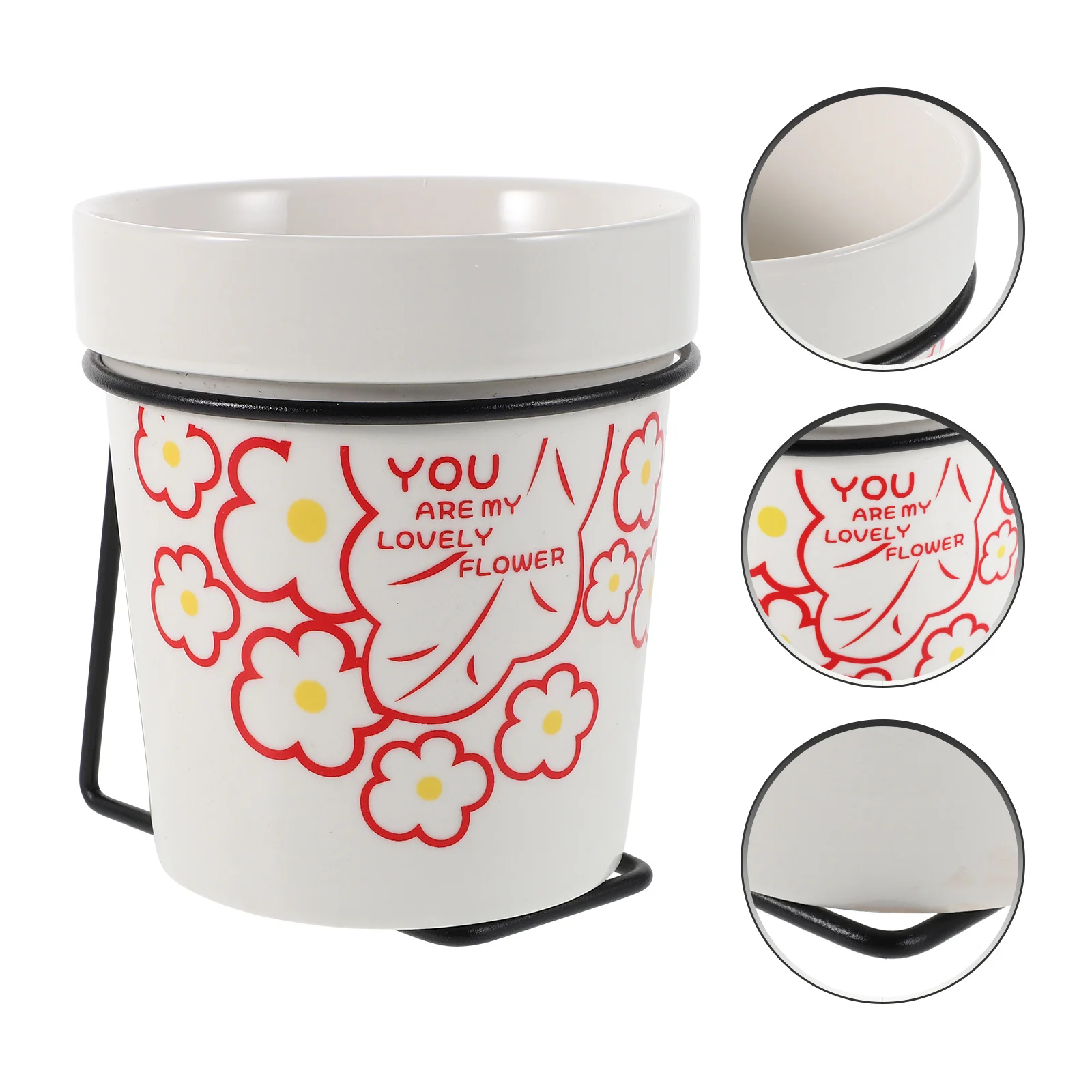 

Ceramic Chopstick Holder Nordic Style Stable Iron Rack Multifunctional Kitchen Cutlery Organizer Spoon Fork Storage Drain Holder