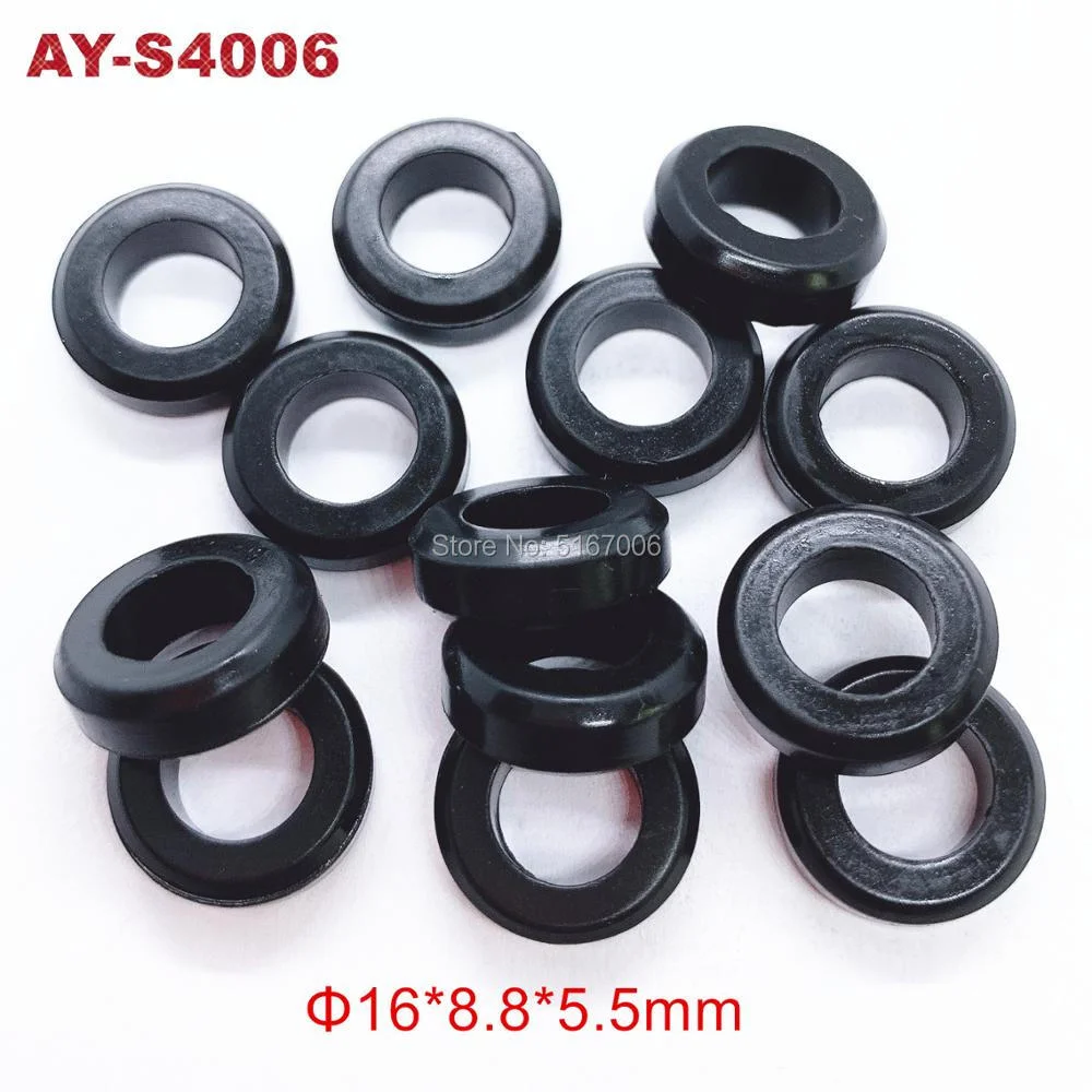 300pieces Fuel Injector Lower Rubber Seal forMitsubishi Mazda Toyota(16*8.8*5.5mm AY-S4006)