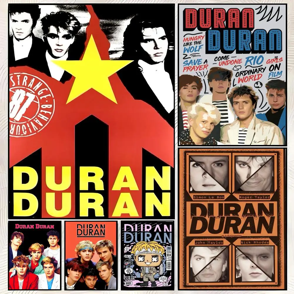 Pop Band D-Duran Duran Album Cover Poster Vintage PP Paper Wall Art Home Decor Print for Bedroom Living Room Aesthetic Gift