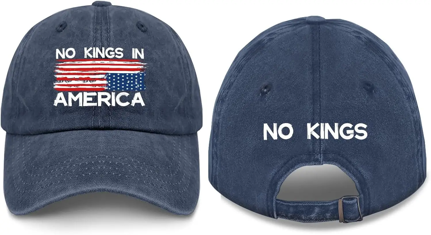 No King in America Hats for Womens Funny Washed Distressed Baseball Cap