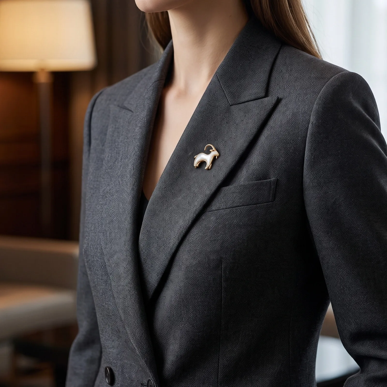 Sheep Brooch Copper Animal Pin Jacket Scarf Bag Brooch Pin RAM Shape Jewelry Lapel Mini Goat Jewelry Animal Lapel Badge