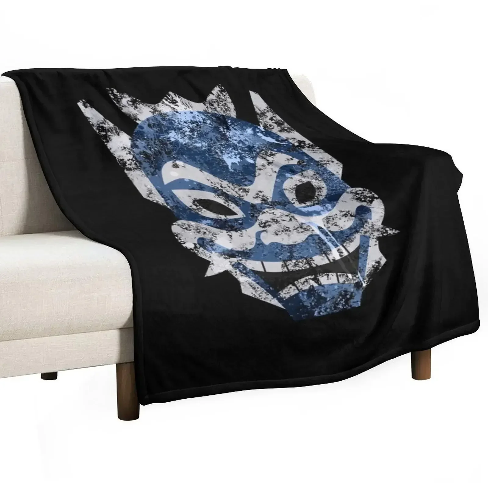 Blue Spirit Splatter Throw Blanket Large bed plaid decorative Single Blankets