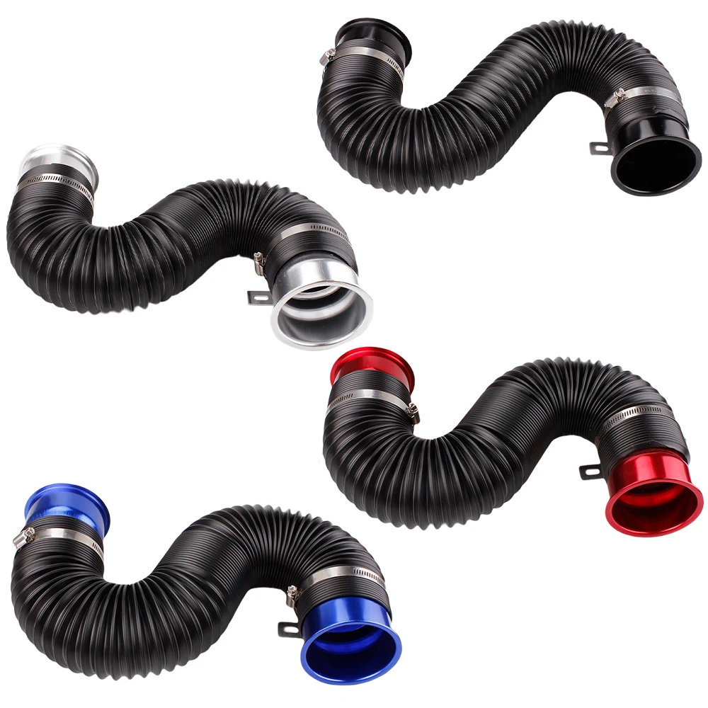 New 76MM Car Cold Air Turbo Intake Inlet Pipe Adjustable Flexible Duct Tube Hose Cold Feed Duct Pipe BOV090