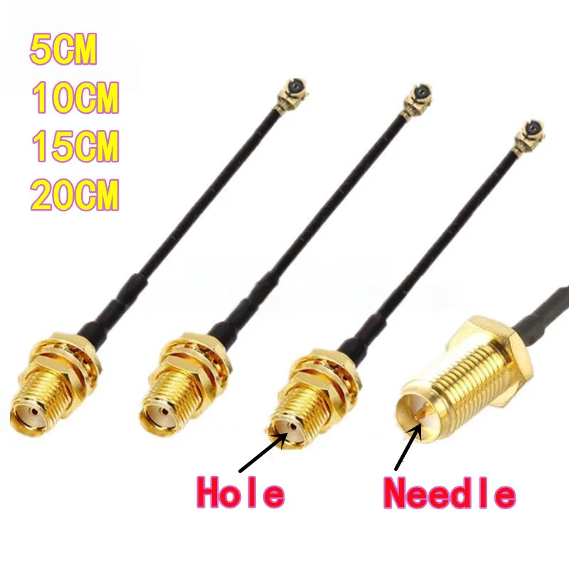 5 قطعة IPEX إلى SMA كابل توصيل ل WIFI/GSM/3G/4G مع SMA أنثى رئيس المسمار الخارجي ثقب داخلي/إبرة SMA إلى IPEX توصيل