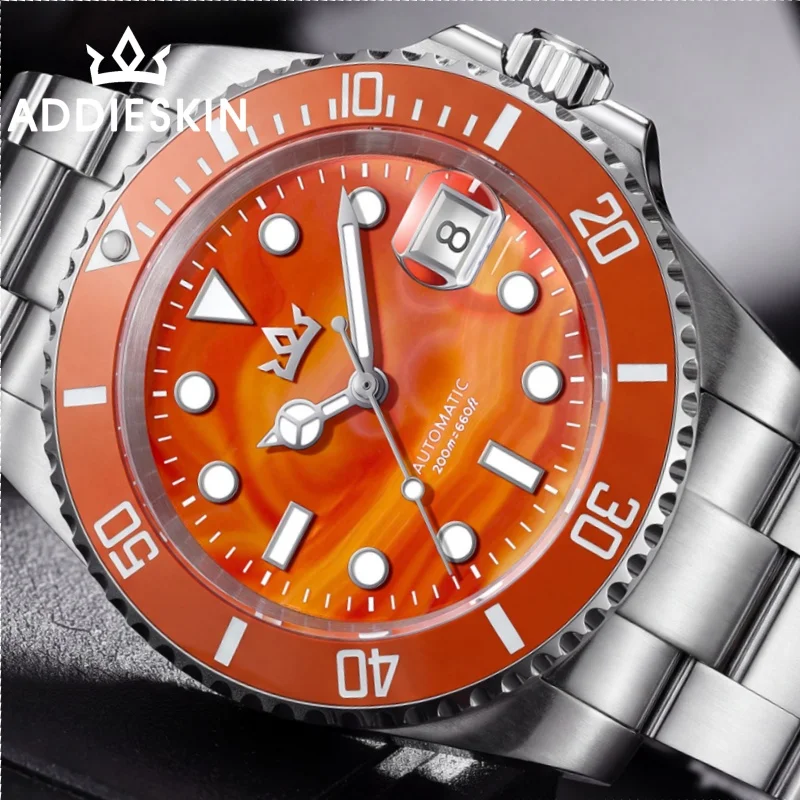 AddiesKIN Man Watch BGW9 Blue Luminous K012 Sardonyx Dial Sapphire Glass 200m Waterproof ST2130 Mechanical Automatic Watches