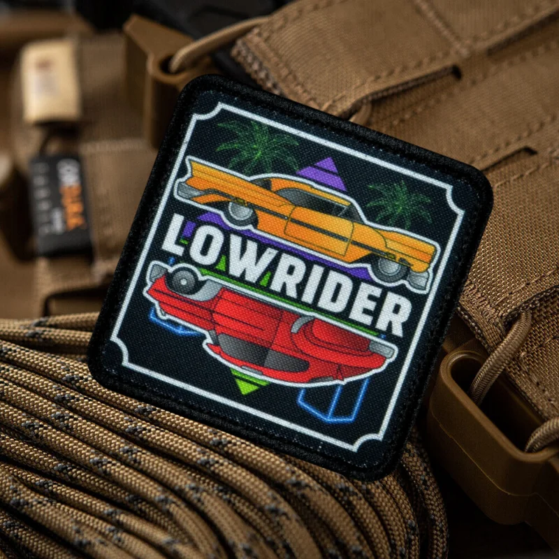 

"Lowrider" Morale Tactical Patch Printed Hook&Loop Emblem Military Badge Combat Armband Backpack Stickers