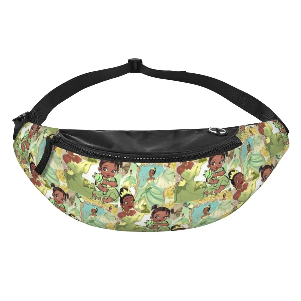 

Поясная сумка-бананка с мультяшным принтом «Принцесса и лягушка» для женщин и мужчин, для бега, для телефона и денег