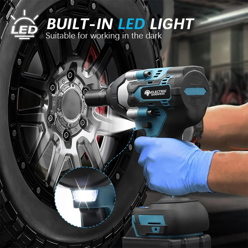 1800NM Cordless Electric Impact Wrench Compact Model Brushless Motor Lithium Electric Drive For 21V Makita Battery Pin