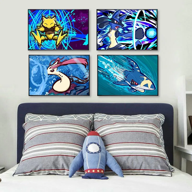 

Hot Pokemon Selling Anime Poster Charizard Gengar Cartoon Character Canvas Printing Home Bedroom Friends Gift Wall Decoration
