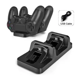 Dual ChargersB Dual Charging Powered Dock Charger for PlayStation 4 for Sony for PS4 Controller & Move Navigation